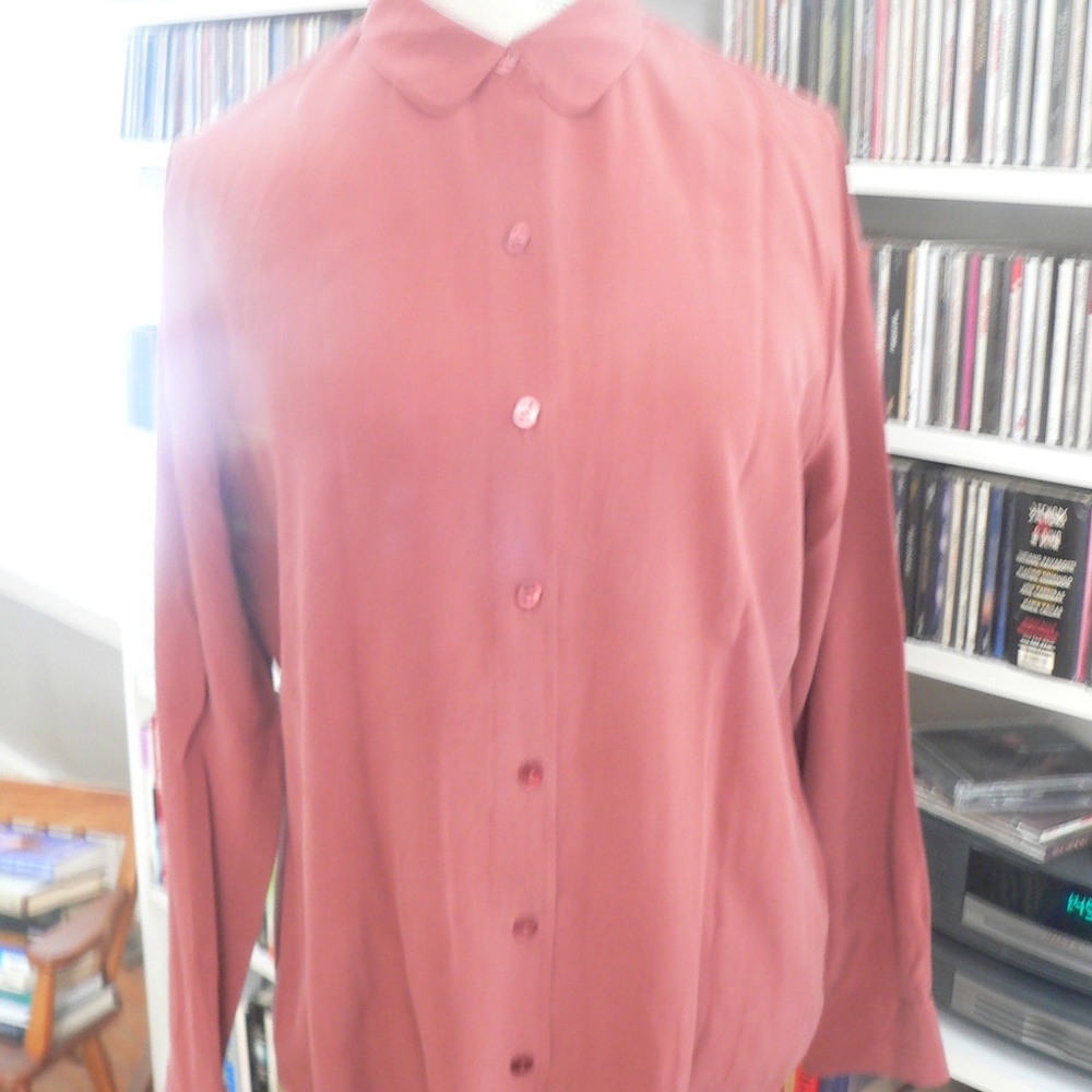 EVERLANE ROSE PINK SILK SHIRT - L - NWOT